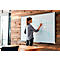 Tableau blanc Nobo Premium Plus, magnétique, avec bac de rangement, L 1500 x H 1000 mm, émaillé, blanc, marqueur pour tableau inclus