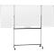 Tableau blanc pliant mobile MAULstandard, plastifié blanc, fixations magnétiques, 2 panneaux, L 1500 x H 1000 mm