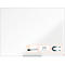 Tableau blanc Prestige nobo - cadre alu - surface émaillée - l. 1200 x H 900 mm - avec auget