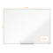 Tableau blanc Prestige nobo - cadre alu - surface émaillée - l. 1200 x H 900 mm - avec auget