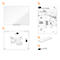 Tableau blanc Prestige nobo - cadre alu - surface émaillée - l. 1200 x H 900 mm - avec auget