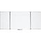 Tableau blanc rabattable MAULstandard - cadre alu - 2 ailes - surface plastifiée - l. 1200 x H 1000 mm