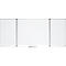 Tableau blanc rabattable MAULstandard - cadre alu - 2 ailes - surface plastifiée - l. 1500 x H 1000 mm