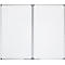 Tableau blanc rabattable MAULstandard - cadre alu - 2 ailes - surface plastifiée - l. 1500 x H 1000 mm