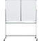 Tableau blanc triptyque MAULpro, 2 volets rabattables, mobile, 1500 x 1000 mm