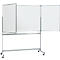 Tableau blanc triptyque MAULpro, 2 volets rabattables, mobile, 1500 x 1000 mm
