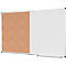 Tableau combiné Legamaster UNITE, tableau d'affichage &amp; tableau blanc, L 900 x P 12,6 x H 600 mm, acier laqué &amp; liège naturel, blanc &amp; marron