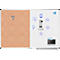 Tableau combiné Legamaster UNITE, tableau d'affichage &amp; tableau blanc, L 900 x P 12,6 x H 600 mm, acier laqué &amp; liège naturel, blanc &amp; marron