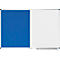 Tableau combiné Legamaster UNITE, tableau d'affichage &amp; tableau blanc, L 900 x P 12,6 x H 600 mm, support pour marqueurs, acier laqué &amp; feutre, blanc &amp; bleu