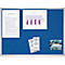 Tableau d'affichage Franken PRO, feutre, montage mural en format portrait &amp; paysage, cadre en aluminium, bleu, 1800 x 1200 mm