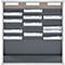 Tableau d’organisation à cartes série 9219 Eichner, idéal pour format A4, 3 colonnes, H 750 x l. 720 mm