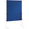 Tableau de conférence Franken ECO, 1200 x 1500 mm, recto-verso, avec roulettes, bleu/feutre, ECO-UMTF03R