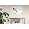 Tableau en verre Legamaster RC, avec 2 aimants &amp; 1 marqueur pour tableau en verre, L 1200 x P 4,4 x H 900 mm, verre de sécurité trempé, mat, warm grey