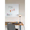 Tableau en verre Legamaster RC, avec 2 aimants &amp; 1 marqueur pour tableau en verre, L 1200 x P 4,4 x H 900 mm, verre de sécurité trempé, mat, warm grey