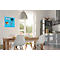 Tableau magnétique en verre Be!Board, magnétique, avec aimants, l. 450 x H 450 mm, bleu