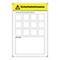 Tableau magnétique Instructions d'hygiène, 12 aimants jaunes, inscriptibles, tôle d'acier/aluminium, blanc, L 300 x H 450 mm