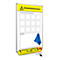 Tableau magnétique Instructions d'hygiène, 12 aimants jaunes, inscriptibles, tôle d'acier/aluminium, blanc, L 450 x H 600 mm