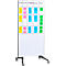 Tableau mobile en verre Legamaster, blanc, magnétique, utilisable des deux côtés, L 900 x H 1750 mm