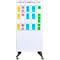 Tableau mobile en verre Legamaster, blanc, magnétique, utilisable des deux côtés, L 900 x H 1750 mm