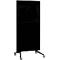 Tableau mobile en verre Legamaster, noir, magnétique, utilisable des deux côtés, L 900 x H 1750 mm