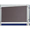 Tableau mural Franken ECO feutre des deux côtés, gris, cadre en aluminium, 1200x600 mm
