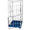 Tablero rodante de plástico con 2 rejillas laterales, azul genciana RAL 5010