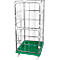Tablero rodante de plástico con 2 rejillas laterales, verde RAL6024