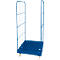 Tablero rodante, plástico, con 2 rejillas laterales, altura 1650 mm, azul genciana RAL 5010