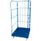 Tablero rodante, plástico, con 2 rejillas laterales y 1 pared trasera, altura 1550 mm, azul genciana RAL 5010