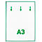 Tablero tarifario DIN A3, verde, 10 piezas