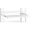 Tablette coulissante ORDO Professional, coulisse télescopique à sortie totale, réglable en hauteur, charge max. 60 kg, L 1.000 mm x P 500 mm, blanc trafic RAL 9016