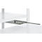 Tablette coulissante ORDO Professional, coulisse télescopique à sortie totale, réglable en hauteur, charge max. 60 kg, L 750 mm x P 400 mm, blanc trafic RAL 9016