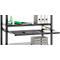 Tablette coulissante pour systèmes de rayonnages ORDO Business, coulisse télescopique à sortie totale, réglable en hauteur, L 1000 x P 500 mm, charge admissible 60 kg, noir profond RAL 9005