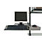 Tablette universelle pour table d'emballage et de travail Rocholz System 1200/1600/2000, jusqu'à 25 kg, réglable en hauteur, L 440 x P 520 x H 90 mm, gris clair