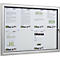 Tablón de anuncios Softline WSM FSK 8, vidrio ESG, para 8 anuncios DIN A4, formato apaisado