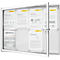 Tablón de anuncios Softline WSM FSK 8, vidrio ESG, para 8 anuncios DIN A4, formato apaisado