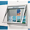 Tablón de anuncios Top, en punta, profundidad 60 mm, 4 x 2, aluminio plateado