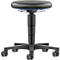 Tabouret Allround Bimos, réglable en hauteur, roulettes doubles, similicuir, anneau de couleur bleu