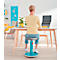 Tabouret assis/debout Leitz Ergo Cosy Active, L 370 x P 370 x H 460 - 790 mm, jusqu'à 110 kg, bleu doux