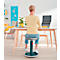 Tabouret assis/debout Leitz Ergo Cosy Active, L 370 x P 370 x H 460 - 790 mm, jusqu'à 110 kg, gris velours