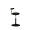 Tabouret assis/debout ROVO SOLO, avec monopad, similicuir, noir/noir