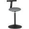 Tabouret assis/debout ROVO SOLO, avec monopad, tissage 3D polyamide, noir/gris