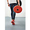 Tabouret assis debout SSI PROLINE P 3-D - ergonomique - semelle brevetée - rouge et noir - notre marque Schäfer Shop Genius