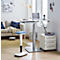 Tabouret assis/debout TIMMI Nowy Styl, réglage en hauteur de 515-745 mm, blanc/bleu moucheté