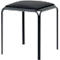 Tabouret Bistro, 4 pièces, assise velours, noir