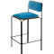 Tabouret de bar Bistro Assise velours bleu
