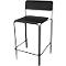 Tabouret de bar Bistro Assise velours noir