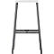 Tabouret de bar Meeting Point, design industriel, blanc, pieds en acier brut, hauteur d'assise 770 mm, 2 pièces