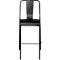 Tabouret de bar Paperflow ARTY, dossier, empilable, traité anti-UV, assise perforée, L 385 x P 400 x H 760 mm, acier galvanisé, noir/noir, 2 pièces