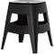 Tabouret de bar Paperflow BELLINI, hauteur d'assise 46 mm, piètement 4 pieds, polypropylène, noir, 2 pièces